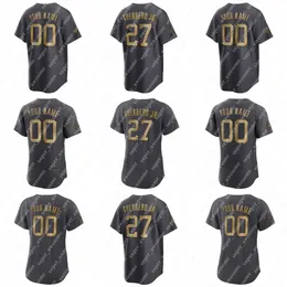 2024 All Star Game Baseball Jersey Custom Name Number Charcoal