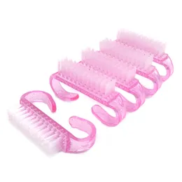 Acrylic Nail Brushes 4 Color Nail Art Manicure Pedicure Soft Remove Dust Plastic Cleaning Nails Brush File Tools Set