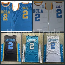 UCLA BRUINS 2 LONZO BALL IOWA State Cyclones 33 Larry Jersey North Carolina 2 Cole Anthony Blue White College 농구 유니폼