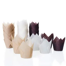 Tulip Cake Cups Flame Cup Baking Cupcakes Bread Paper Disposable Paper Holder Baking Cups