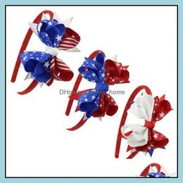 Other Festive Party Supplies Home Garden American Independent Day Headband Bow Children Ha Dhm1P