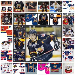 2022 Custom OHL Barrie Colts Stitched Hockey Jersey 15 Jacob Frasca 8 Grayson Tiller 12 Ben Pickell 57 Matthew Sredl Kevin Niedenz Zach Wigle Vladislav Dvurechenskii