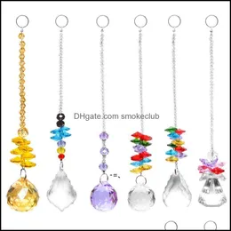 Pendants Arts Crafts Gifts Home Garden Newcolorf Crystal Chandelier Lamp Lighting Drops Prism Hanging Ball Glass Prisms Parts Decoration
