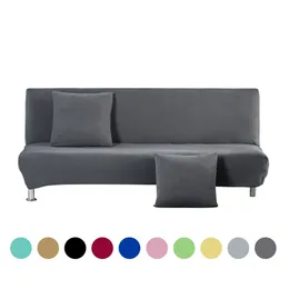 Elastisk stretch folding armlös bäddsoffa täcker all inclusive wrap fast mjuk soffa protetor fodral handduk 220615