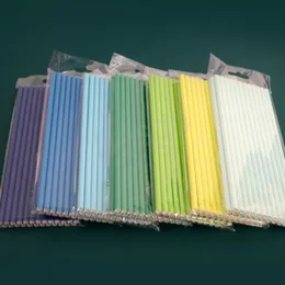 Colorful Disposable Paper Straw Eco-friendly Milk Tea Cola Drinks Straw Banquet Party Decoration Degradable Papers Cup Straws BH6330 WLY