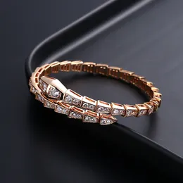 Womens Bracelets jewelry designer mens bangle cuff charm fashion single double ring couple classic luxury copper diamond good quality serpent charms bracelet