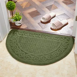 Half Garden Type Doormat entrance door Foot Mat Non-slip Bath Checkered Bathroom Rug Water Absorption Quick Dry Floor Carpet 220504