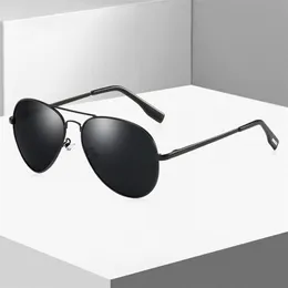 Fuqian Classic Pilot Polarized Sunglasses Men Fashion Metal Sun Glasses女性ブラックドライビング眼鏡Goggle UV400 220701