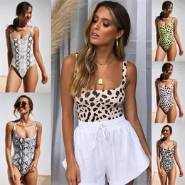 2022 New Sexy Bikini Set Leopard Print Swimsuit Women Snake Pattern Swim Bathing Suit High Leg Swimwear Female Sexy Bodysuit Monokini 6color S-XL