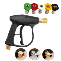 Water Gun & Snow Foam Lance 1/4" Car High Pressure Cleaner Washer Soap Spray Sprayer Nozzles Quick Release Auto 14MM M22 Socket ToolWater