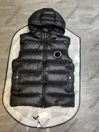 VANOISE Flocking Logo mens down vest France Luxury Brand gilet designer gilets High Quality Hooded drawstring vests