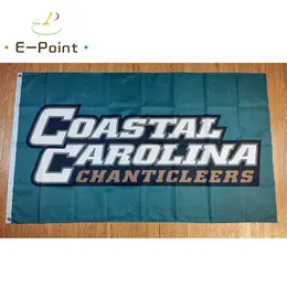 NCAA Coastal Carolina Chanticleers flagga 3*150 cm*150 cm) Polyester flaggor Banner Decoration Flying Home Garden Flagg Festive Gifts