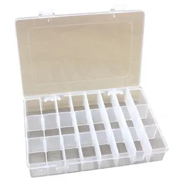 Opbergdozen Binnen Life Essential 24 Compartimentbox Praktisch verstelbare plastic behuizing voor kralen Ringen Sieraden Display OrganisationStorage