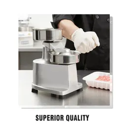 Hamburger Press 100mm Manual Burger Maker Machine Round Meat Chaping Stainlist Stefor