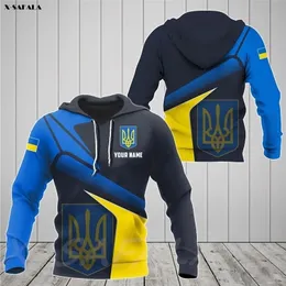 우크라이나의 외투에 자랑스러워 국기 국기 3D 인쇄 된 남자 여성 지퍼 까마귀 풀 오버 스웨터 후드 유니폼 tracksuits 220406