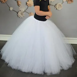 Baby Mädchen Weiß Lange Tutu Röcke Kinder Tüll Rock Pettiskirts Unterrock Kinder Geburtstag Weihnachten Party Kostüm Röcke 220423