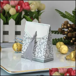 Gift Wrap Event Party Supplies Festive Home Garden Sweet Cake Candy Boxar Väskor Jubileum Bröllop Gynnar födelsedagsfester Supply Pad1207