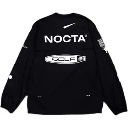 Erkek Hoodies Us Versiyon Nocta Golf Co Markalı Draw Nefes Bitiren Kurutma Sporları Tshirt Uzun Kollu Yuvarlak Boyun Yaz