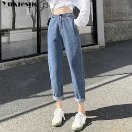 Mom Jeans da donna Harem donna Casual Denim Pantaloni Boyfriends Femme Pantaloni strappati Vintage Taglie forti 210608