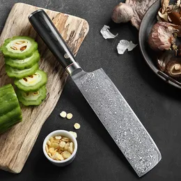 سكين المطبخ الطاهي سكين ياباني دمشق الصلب يقطع اللحوم ناكيري جزار الجزارة تقطيع أدوات الطهي Santoku