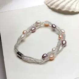 Beaded Strands Fashion Chain Bracelet For Girls Women Mini Natural Freshwater Pearls Jewelry Gift Wholesale Fawn22