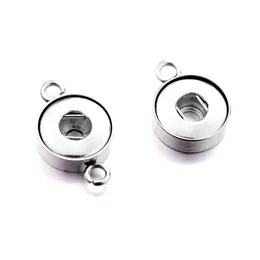 Dwa uszy ze stali nierdzewnej 12 mm 18 mm Snap Button Charms Podstawowe Akcesoria