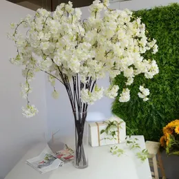 Decorative Flowers & Wreaths 136cm Artificial Cherry Blossom Vines Oriental Home Wedding Garden Party Shop Decor Chriatmas Luxurious Fake Fl