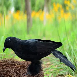 Corvo nero a grandezza naturale, puntello del film, corvo finto,  decorazione pe;