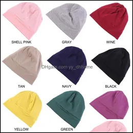 Beanie/Skl Caps Hats Hats Scarves Gloves Fashion Accessories Women Girl Cotton Double Layer Night Slee Hat Hair Care C Dhzu9