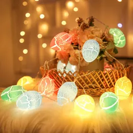 Strings LED LUZES DE NATAL LUZES DE BARRO DE Decoração de ovo rachado Luz de lixo de casamento Decoração de casamento Garland Fairy Navidad Xmas de férias iluminadas