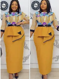 Sukienki na co dzień afrykańskie dla kobiet moda zroszony formalne wydarzenie elegancki wieczór długi 2022 wiosna Bodycon Party Maxi Robe FemmeCasual