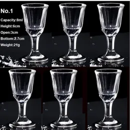 Glas kopp transparent hushåll litet vinglas en skål bröllop kula vit vin anda glas set 6 st