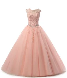 2022ボートネックレースQuinceanera Dresses PROM PRINCESS BALL GOUNPHULTIQUES SWEET 16 LONG PROM PARTY GOUNS VESTIDOS DE 15 ANOS BQ05