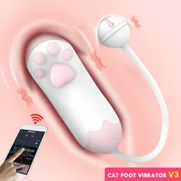 Приложение Vibrator G-Spot Clitoral стимуляция массаж вагалинский шарик 10 частота вибрационные яйца женская мастурбация кошка лапа