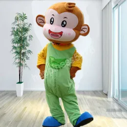 Piękne kostiumy Monkey Mascot Wysokiej jakości kreskówka strój postaci garnitur Halloween dla dorosłych Rozmiar przyjęcia urodzinowego Festiwal Festiwal sukienki na świeżym powietrzu