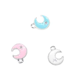 20pcs Cute Small Mix Color DIY Craft Charms For Kids Muslim Islamic Enamel Moon Crescent Shape Pendant Charm For Bracelet /Necklace Making Jewelry