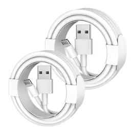 1m 3ft White Micro USB C Typ C USB -Ladekabelkabel für Samsung S6 S7 Edge S8 S10 S20 S22 S23 HTC LG Android Phone