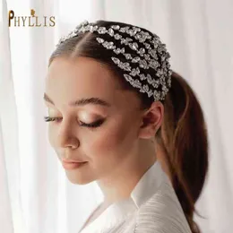 A271 Gümüş Altın Düğün Bandı Gelin Başlığı Bling Kristal Şapkalar Gelin Tiara Takı Tasarımcısı Kadın Parti Hairbands AA220323