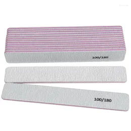 Nail Files 10pcs/lot Gray File Buffer 100/180 Square Straight Lime A Ongle Manicure Sanding UV Gel Polish Remover Care ToolNailNail Prud22