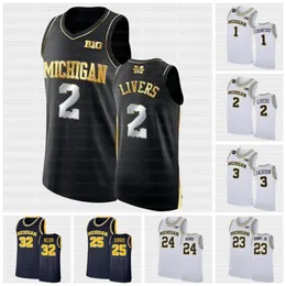 NC20NC202 MICHIGAN WOLVERINES NCAA Jersey 0 Adrien Nunez 1 Hunter Dickinson Crawford Livers Jackson Wade Webber Williams II Smith Wagner