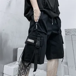 Summer Men Harajuku Streetwear عارضة الأزياء شورت الشحن الأزياء Techwear اليابانية كوريا الهيب هوب ملابس الذكور 220614