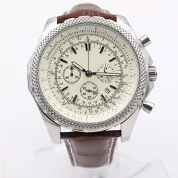 Män tittar på 48 mm klockor kvalitet b06 b01 a25362 kronograf batterirörelse kvarts silver urt läder remmar armbandsur