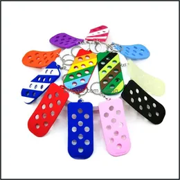 Bag Parts Accessories Wholesale Optional Styles Eva Keychains Croc Shoe Charms Can Be Installed On The Keychain Soft Pvc Key Lubag Dho2C