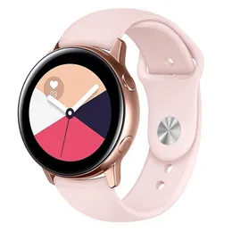 20mm officiella Silicon SMART -remmar för Samsung Galaxy Watch 4 40mm 44mm Smartwatch Silicone Sport Band Fit Galaxy Watch4 Classic 42mm 46mm för Apple WatchBand -band