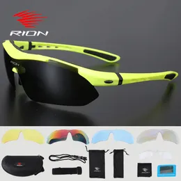 Rion Men Cycling szklanki MTB Drogowe okulary Ochrona okularów okularów Outdoor Sport Rowerowe okulary przeciwsłoneczne z 5 obiektywami 220624