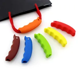 Convenient bag hanging Kitchen Tools Quality Machine Dish Candy color Bag Carrier Silicone Save Effort 9*2.5cm 10colors