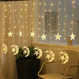 Christmas Lights LED Star Moon Colorful Garland Fairy Lights Christmas Decorations for Home Kerst Decoratie Luces Navidad Decor 201203