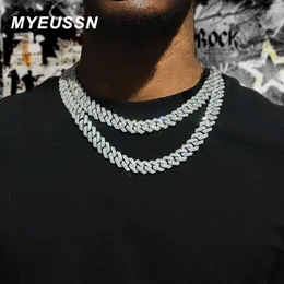 Łańcuchy Iced Out kubański Choker Fine Jewelry Chain Woman Punk 16MM Hip Hop złoty urok dla marki naszyjniki akcesoria dla mężczyzn łańcuchy Sidn22