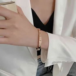 Kajia 925 silver bracelet with diamond bracelet, minority design, love wide version, light luxury, lovers, fashion women's style