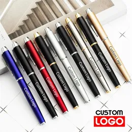 Student Metal Gel Pen 0.5mm Refill Creative el Reception Desk Pen Business Office Gift Pen Wholesale Custom 220712